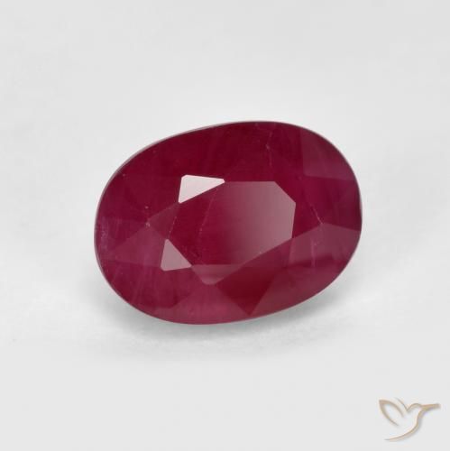 1.33 ct Red Ruby Stone, Natural Ruby in Oval Facet Shape for Sale