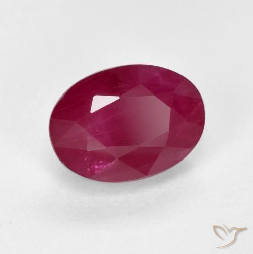1.40 ct Red Ruby Stone, Natural Ruby in Oval Facet Shape for Sale