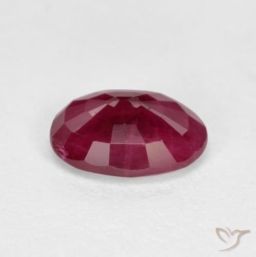Ruby Gemstone in 7.1 x 5.2 mm Size for Sale, Ruby Stone in Deep Red Color