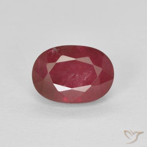 1.33ct Natural Deep Red Ruby, Oval, VS-SI