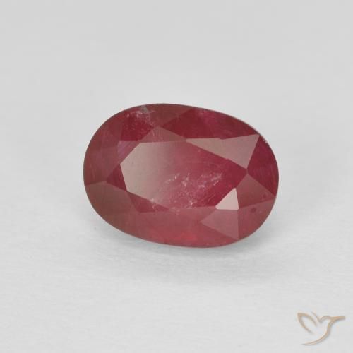 1.33 ct Red Ruby Stone, Natural Ruby in Oval Facet Shape for Sale