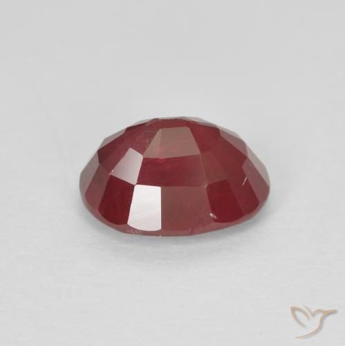 Ruby Gemstone in 7 x 5 mm (calibrated) Size for Sale, Ruby Stone in Deep Red Color