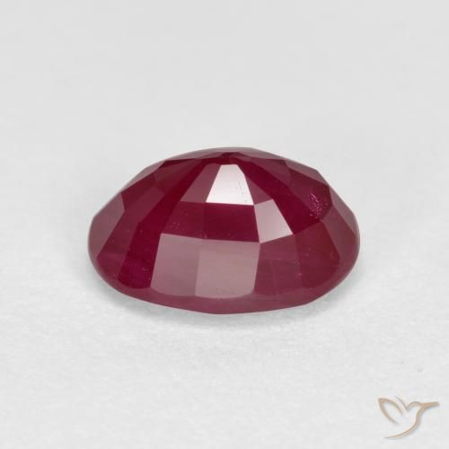Ruby Gemstone in 7 x 5 mm (calibrated) Size for Sale, Ruby Stone in Deep Red Color