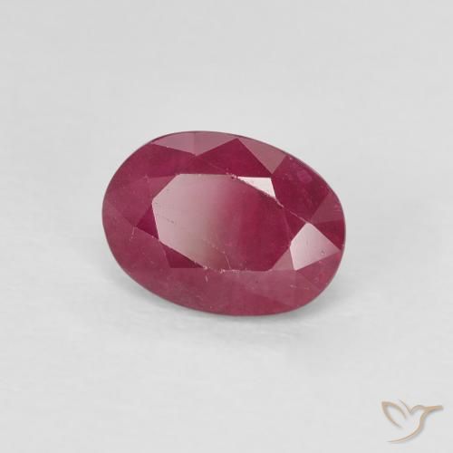 1.10 ct Red Ruby Stone, Natural Ruby in Oval Facet Shape for Sale