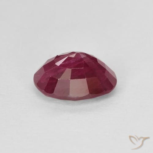 Ruby Gemstone in 7 x 5 mm (calibrated) Size for Sale, Ruby Stone in Wine Red Color