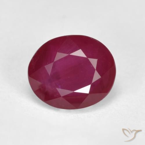 1.03ct Natural Deep Red Ruby, Oval, VS-SI