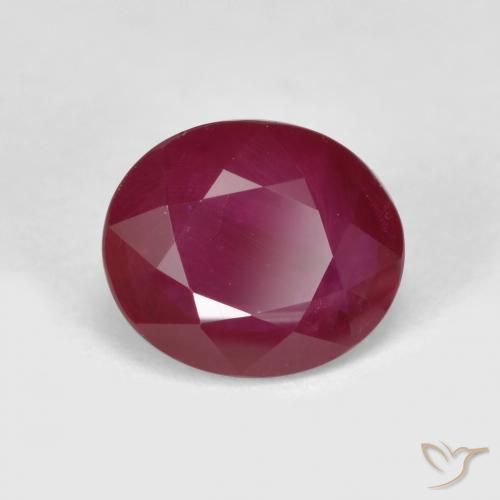 1.03 ct Red Ruby Stone, Natural Ruby in Oval Facet Shape for Sale
