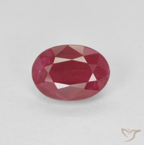 1.09ct Natural Medium Red Ruby, Oval, VS-SI