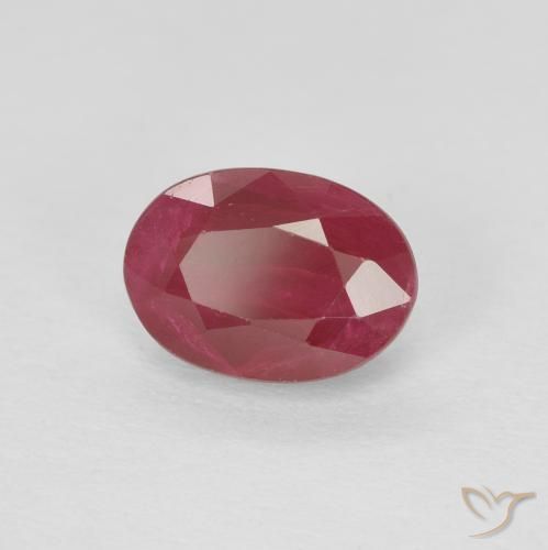 1.09 ct Red Ruby Stone, Natural Ruby in Oval Facet Shape for Sale