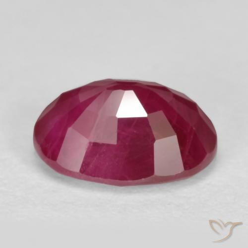 Ruby Gemstone in 7.2 x 5.2 mm Size for Sale, Ruby Stone in Pinkish Red Color