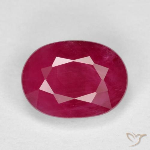 1.11ct Natural Medium Red Ruby, Oval, VS-SI