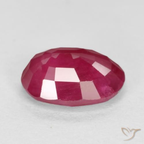 Ruby Gemstone in 7 x 5 mm (calibrated) Size for Sale, Ruby Stone in Medium Red Color