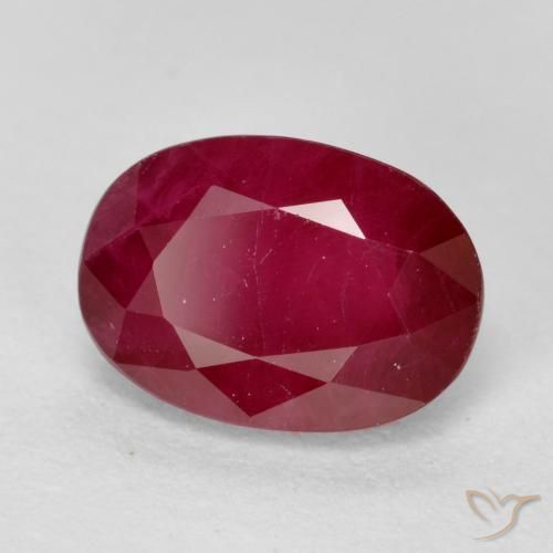 1.10 ct Red Ruby Stone, Natural Ruby in Oval Facet Shape for Sale
