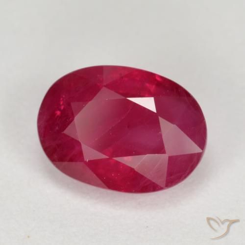 1.32 ct Red Ruby Stone, Natural Ruby in Oval Facet Shape for Sale