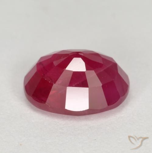 Ruby Gemstone in 7 x 5 mm (calibrated) Size for Sale, Ruby Stone in Jam Red Color