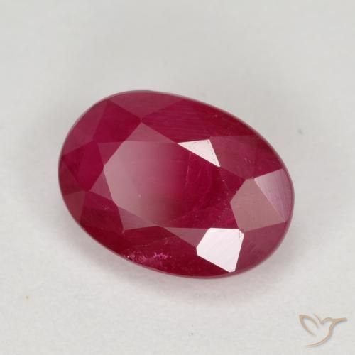 1.16 ct Red Ruby Stone, Natural Ruby in Oval Facet Shape for Sale