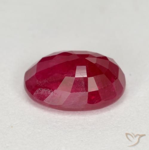 Ruby Gemstone in 7 x 5 mm (calibrated) Size for Sale, Ruby Stone in Deep Crimson Color