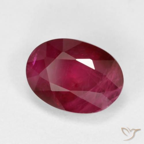 1.03 ct Red Ruby Stone, Natural Ruby in Oval Facet Shape for Sale