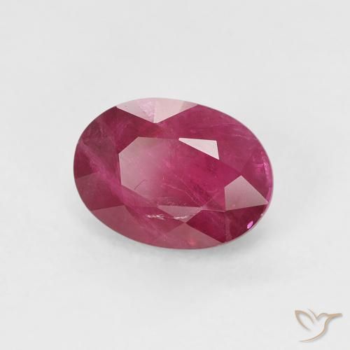 1.21 ct Red Ruby Stone, Natural Ruby in Oval Facet Shape for Sale
