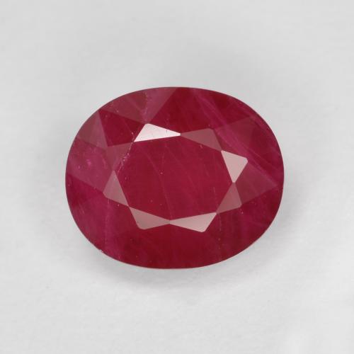 Rouge foncé Rubis gemme - 1.4ct Ovale facette (ID: 569747)