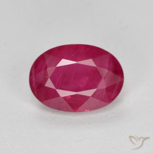 Rubí de talla ovalada de 1,09 ct, 7,2 x 5,1 mm de Myanmar, Photo A