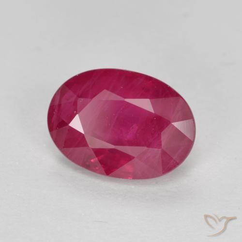 1.09 ct Red Ruby Stone, Natural Ruby in Oval Facet Shape for Sale