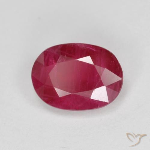 1.11 ct Red Ruby Stone, Natural Ruby in Oval Facet Shape for Sale