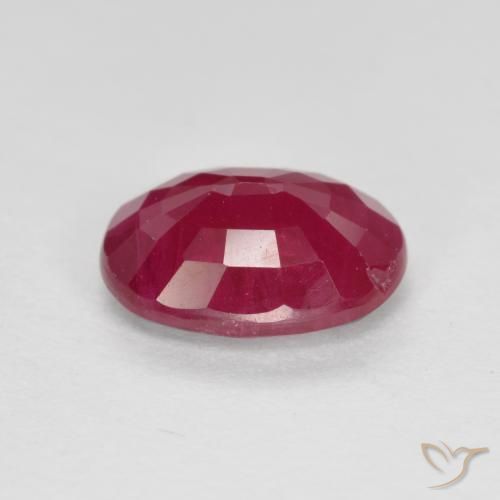 Ruby Gemstone in 7.1 x 5.2 mm Size for Sale, Ruby Stone in Jam Red Color