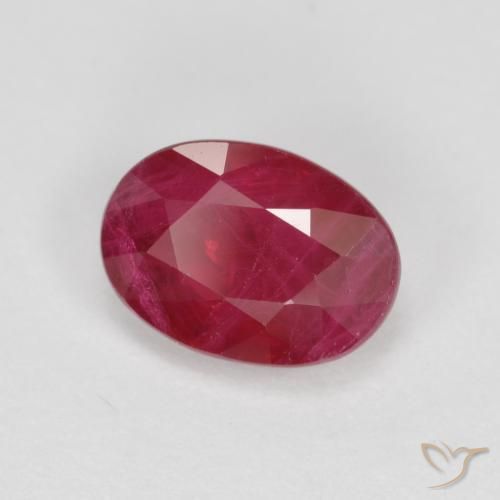 1.12 ct Red Ruby Stone, Natural Ruby in Oval Facet Shape for Sale