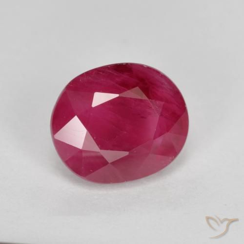 1.22 ct Red Ruby Stone, Natural Ruby in Oval Facet Shape for Sale
