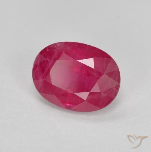 1.04 ct Red Ruby Stone, Natural Ruby in Oval Facet Shape for Sale