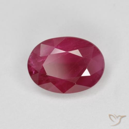 1.06 ct Red Ruby Stone, Natural Ruby in Oval Facet Shape for Sale