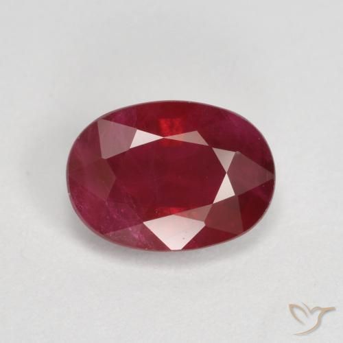 1,02 ct Rubin im Ovalschliff, 7 x 5,1 mm aus Myanmar, Photo A