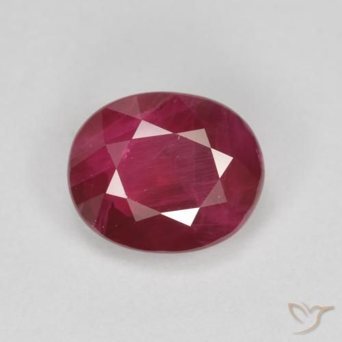 1.10ct Natural Deep Red Ruby, Oval, SI