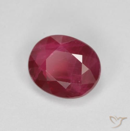 1.10 ct Red Ruby Stone, Natural Ruby in Oval Facet Shape for Sale