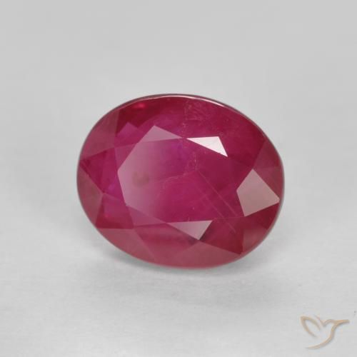 1.12 ct Red Ruby Stone, Natural Ruby in Oval Facet Shape for Sale
