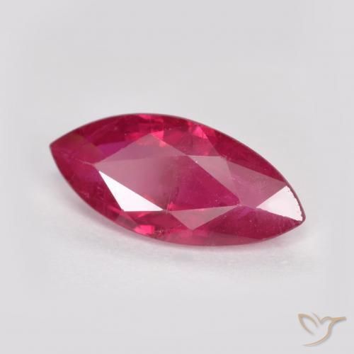 1.03 ct Red Ruby Stone, Natural Ruby in Marquise Facet Shape for Sale