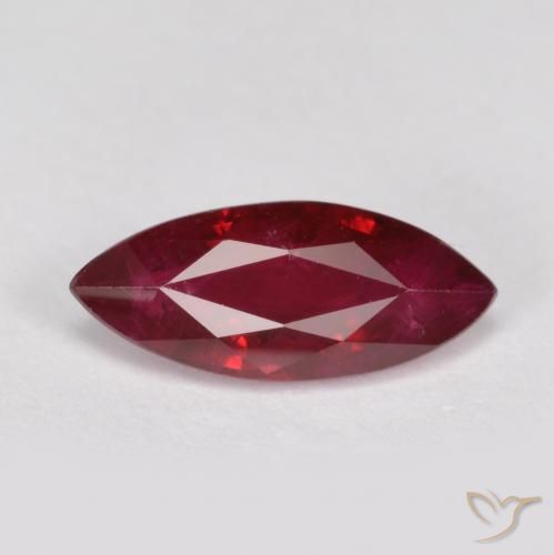 1.15ct Natural Deep Red Ruby, Marquise, SI