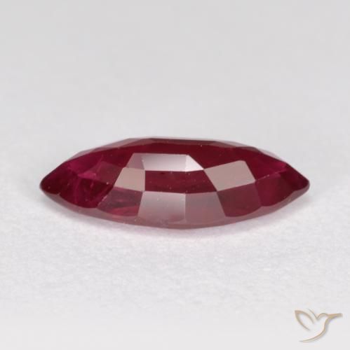 Ruby Gemstone in 10 x 4.3 mm Size for Sale, Ruby Stone in Deep Red Color