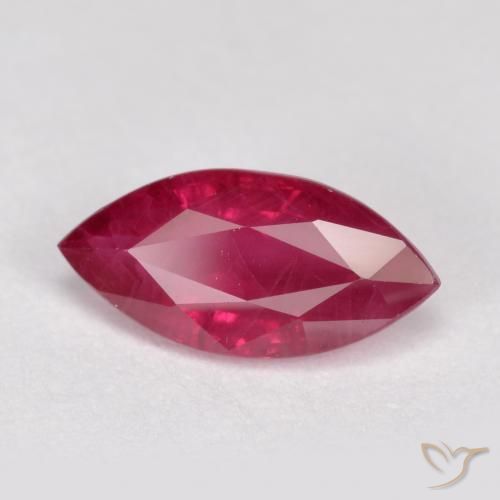1.05 ct Red Ruby Stone, Natural Ruby in Marquise Facet Shape for Sale