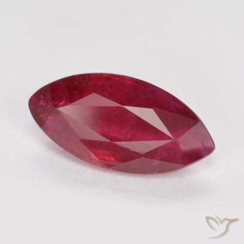 1.06 ct Red Ruby Stone, Natural Ruby in Marquise Facet Shape for Sale