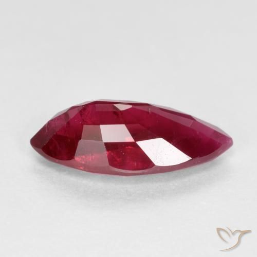 Ruby Gemstone in 9.3 x 4.6 mm Size for Sale, Ruby Stone in Medium Red Color