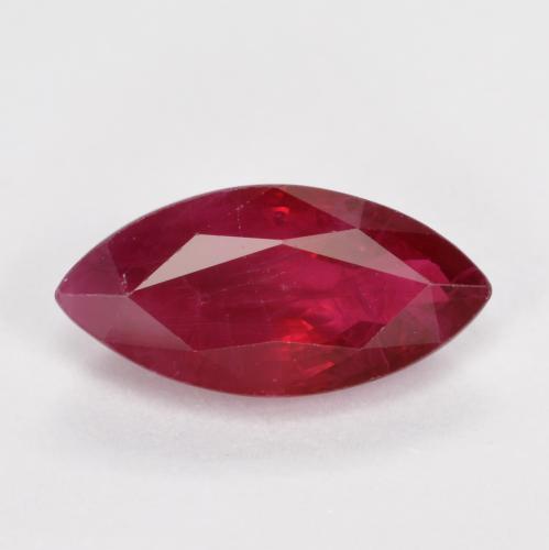 Deep Red Ruby Gem - 1.5ct Marquise Facet (ID: 569888)