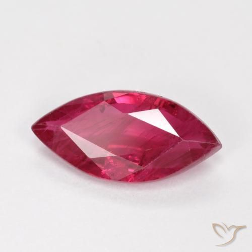 1.08 ct Red Ruby Stone, Natural Ruby in Marquise Facet Shape for Sale