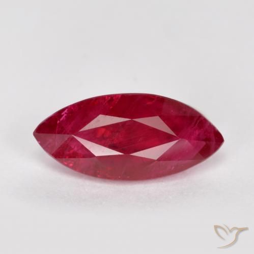 1.01ct Natural Deep Red Ruby, Marquise, SI