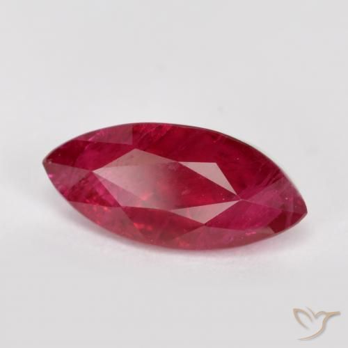 1.01 ct Red Ruby Stone, Natural Ruby in Marquise Facet Shape for Sale