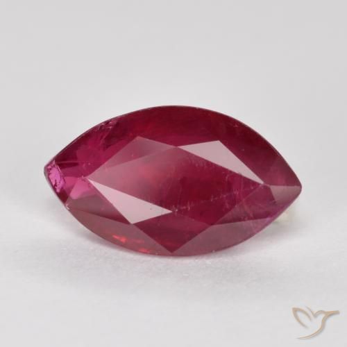 1.02 ct Red Ruby Stone, Natural Ruby in Marquise Facet Shape for Sale