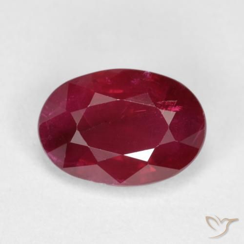 1.04 ct Red Ruby Stone, Natural Ruby in Oval Facet Shape for Sale