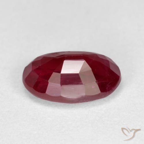 Ruby Gemstone in 7 x 5 mm (calibrated) Size for Sale, Ruby Stone in Deep Red Color