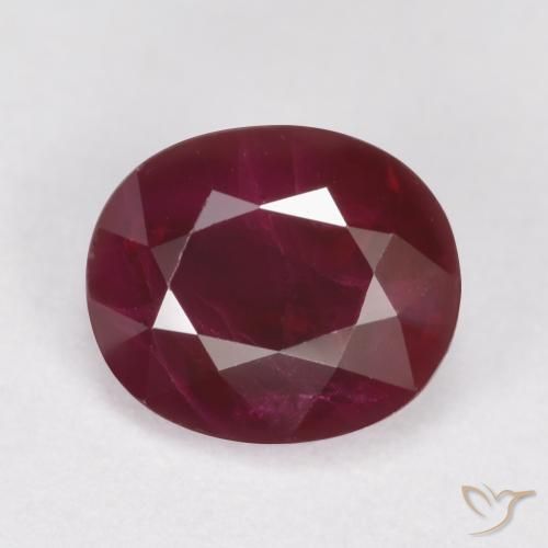 1.09ct Natural Wine Red Ruby, Oval, SI